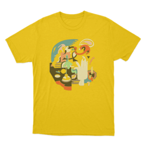 Faces Unisex T Shirt Yellow
