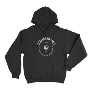Swimming Yin Yang Unisex Hoodie Black