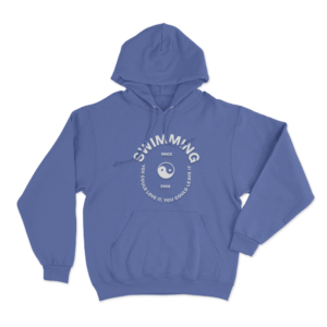Swimming Yin Yang Unisex Hoodie Blue