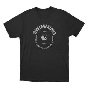 Swimming Yin Yang Unisex T Shirt Black